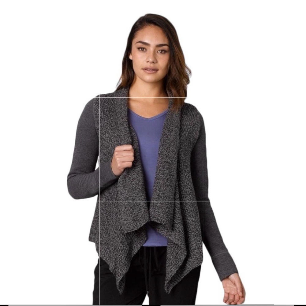 Simply Vera Vera Wang Charcoal Gray Drape XS Cardigan Very Loose Fit Excellent